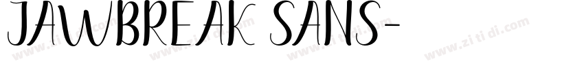 JAWBREAK SANS字体转换